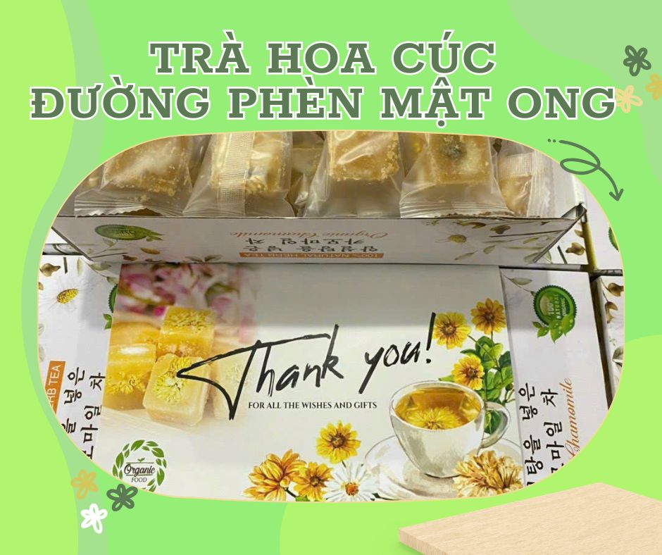 trà hoa cúc đường phèn mật ong